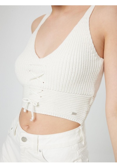 LOFT Crop Kadın Atlet Lf2032012 Q1.v1 Ekru