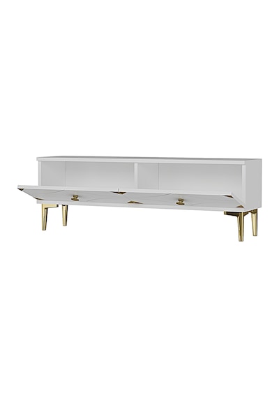Tsa1297bg Alfa Tv Sehpası Beyaz-gold 120cm