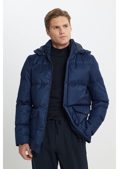 Ac&Co / Altınyıldız Classics Erkek Lacı Standart Fit Normal Kesim Kapüşonlu Kaban Lacivert Ac&Co / Altınyıldız Classics Erkek Lacı Standart Fit Normal Kesim Kapüşonlu Kaban Lacivert