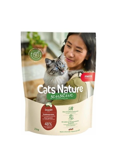 Mera Cats Nature Sensitive Insect Larvalı Tahılsız Yetişkin Kedi Maması 2 Kg