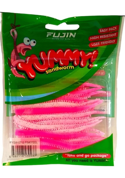 Fujin Yummy Sandworm 7cm Lrf Silikonu Pinkyeel