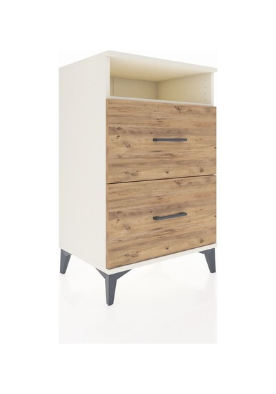 Hyperion Komodin Tek Raflı 2 Çekmeceli 60x44x96 Aytaşı-çam Aytaşı