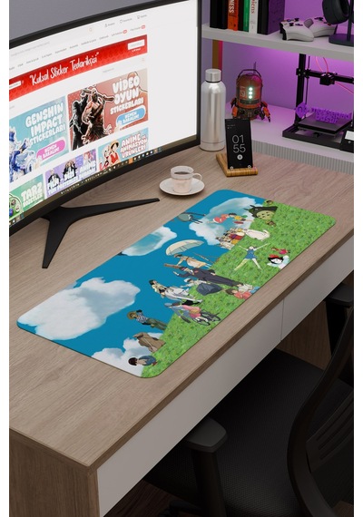 Miyazaki Anime V2 - 70x30 Xl Gaming Kauçuk Kaymaz Taban Mouse Pad Fare Altlığı