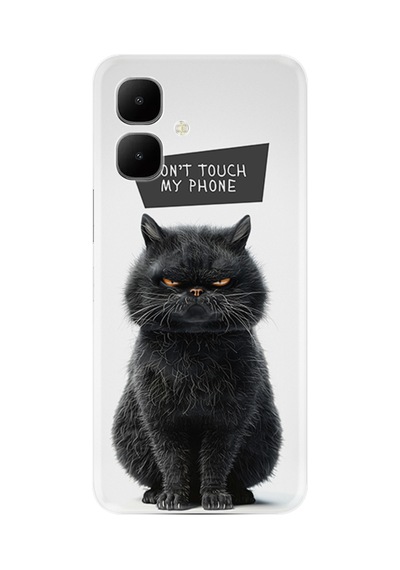 Infinix Smart 10 Kılıf Boutique Baskılı Resimli Don't Touch Cat Pcode -011