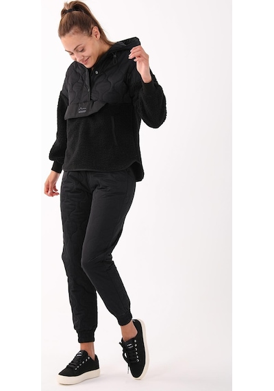 Maraton Sportswear Comfort Kadın Kapşonlu Uzun Kol Outdoor Siyah-siyah Sweatshirt 21441-siyah-siyah