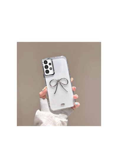 Samsung Galaxy Uyumlu A32  Kılıf Bow Silikon Kılıf Şeffaf