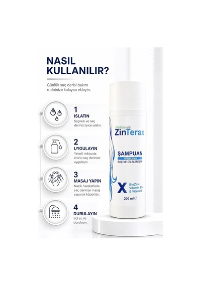 Zinterax Vitaminb5 Şampuan Kepek, Pullanma-onarıcı Bakım Kompleksi Hassas Saç Derisi 200 Ml