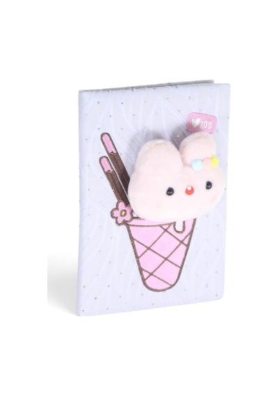 14x20 Cm Peluş Hatıra Günlük Anı Defteri 80 Yaprak Çizgili 11 Çok Renkli