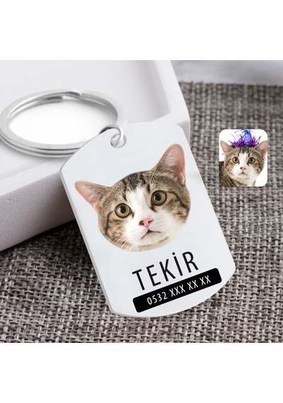 Bk Gift Kişiye Özel Evcil Dost Kedi Pleksi Künye Diğer