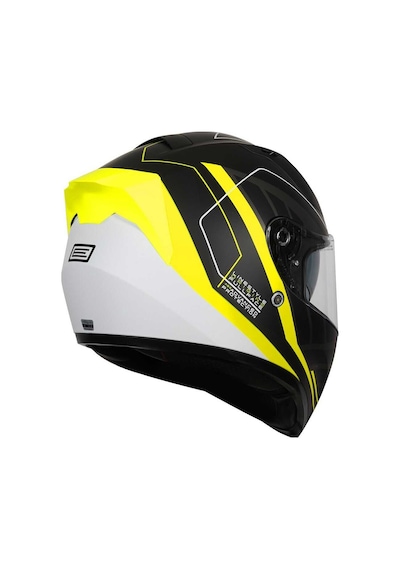 e Strada Linestyle Fluo Kapalı Kask Siyah - Sarı