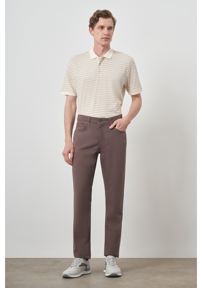 Morven Erkek Kahve Pamuk 5 Cep Dynamic Fit Jean Kot Pantolon 25ms003039400 Kahve