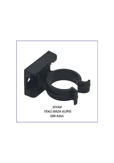 Baza Klipsi, Tekli, Siyah 100 Adet