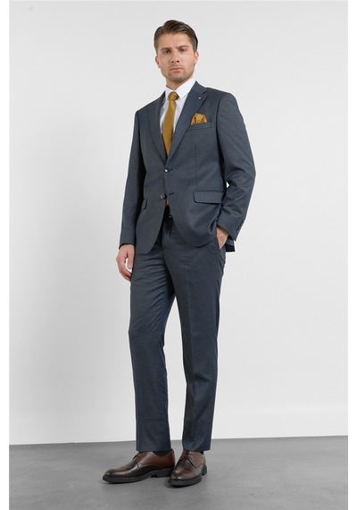 İmza Lacivert Mono Yaka Esnek Bel 6 Drop Comfort Fit Tam Astar Esnek Takım Elbise 1001260152 Açık Lacivert