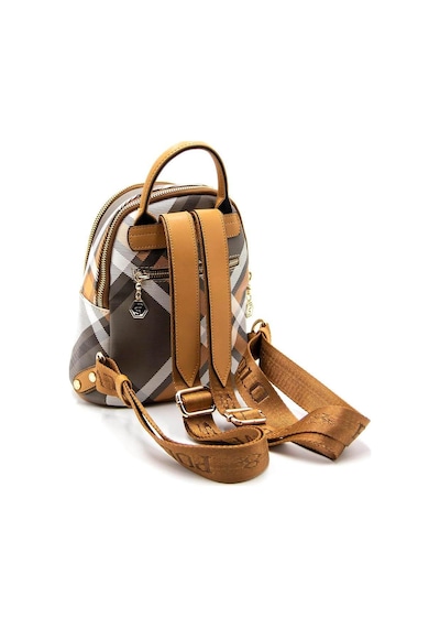 Silver Polo Sp983 Kadın Sırt Çantası Ekose Haki-camel
