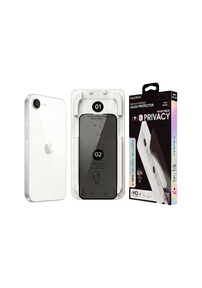 Fulltech Magicbox iPhone Uyumlu17e/16e/14/13pro/13 Premium Tempered Glass Aparatlı Ekran Koruyucu - Privacy Fulltech Magicbox iPhone Uyumlu17e/16e/14/13pro/13 Premium Tempered Glass Aparatlı Ekran Koruyucu - Privacy