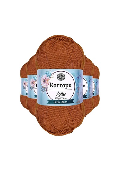 5 Adet Lotus Bikini Büstiyer Bluz Örgü İpi K302 Tarçın Çok Renkli