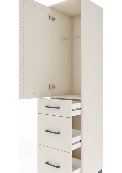 Hyperion Dolap Tek Raflı 3 Çekmeceli Tek Askılı 44x44x195 Aytaşı-aytaşı Aytası
