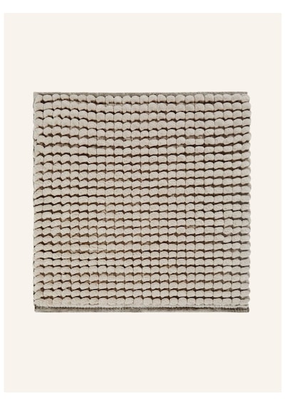 Axel Banyo Paspası 60x60 Cm, Kare, Yumuşak, El Yapımı, Kaymaz Tabanlı Bej