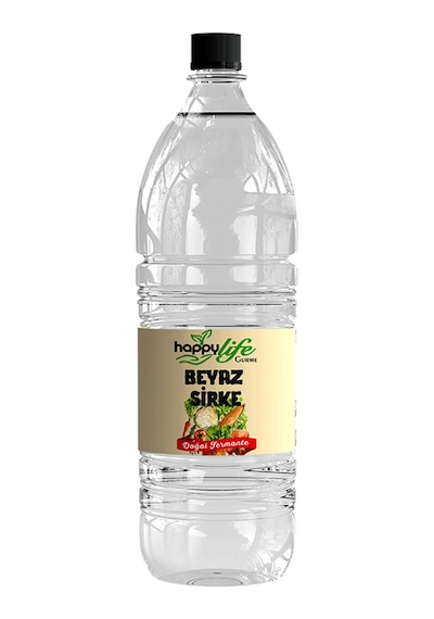 Happy Life Beyaz Sirke 2l Doğal Fermente, Mutfak Ve Temizlik İçin Çok Amaçlı