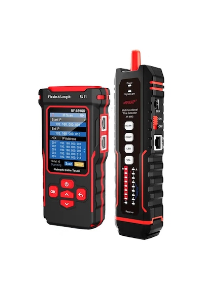 Noyafa Nf-859gk Tdr Ağ Kablosu Test Cihazı Rj45 Rj11 Cat5 Cat6 Poe Vfl 10mw Ip & Ping Test