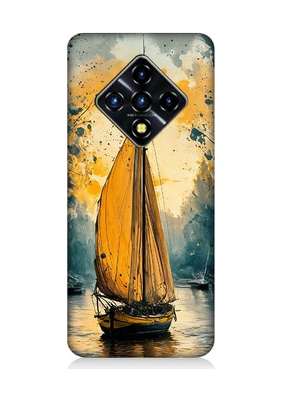 İnfinix Zero 8 Uyumlu Rüzgârla Dans Eden Yelkenli Desenli Silikon Kılıf Çok Renkli