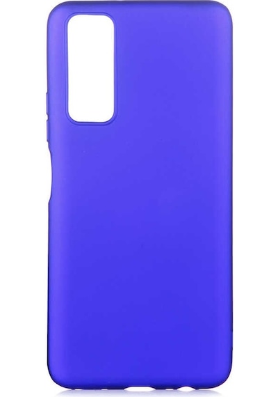 Kilifone - Huawei Uyumlu P Smart 2021 Ppa-lx2 - Kılıf Mat Renkli Esnek Premier Silikon Kapak - Saks Mavi