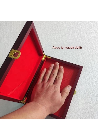 Büyük Boy Ahşap Dekor Kırmızı Istampa 175 125mm Mürekkep Baskı Pedi Karışık