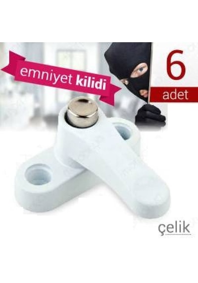 Pvc Kapı Pencere Emniyet Kilidi - Pimapen Kilidi - Çelik - 6 Adet