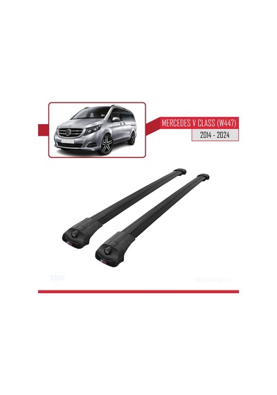 Mercedes V Class W447 2014 Ve Sonrası İle Uyumlu Ace-1 Ara Atkı Tavan Barı Siyah