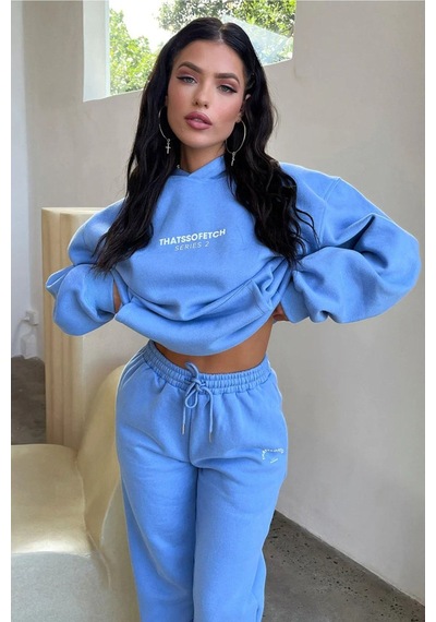 Bebe Mavisi So Fetch Series 2 Eşofman Takımı - Baskılı Oversize Kapüşonlu Şardonlu Bebe Mavisi Bebe Mavisi So Fetch Series 2 Eşofman Takımı - Baskılı Oversize Kapüşonlu Şardonlu Bebe Mavisi