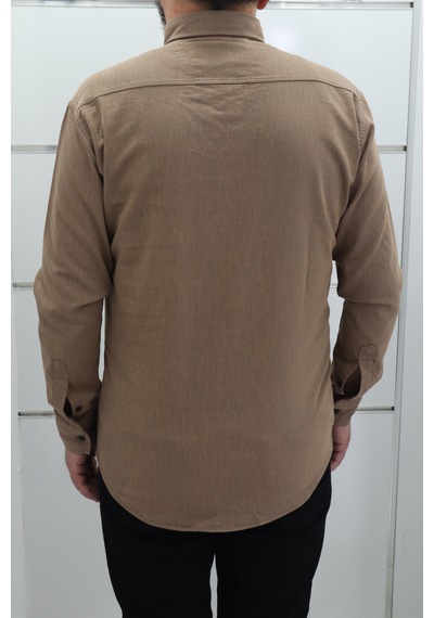 Becces Dmctekstil Erkek 007 Düz Spor Kesim Dar Kalıp Cepsiz Uzun Kollu Yazlık Keten Gömlek kahverengi Becces Dmctekstil Erkek 007 Düz Spor Kesim Dar Kalıp Cepsiz Uzun Kollu Yazlık Keten Gömlek kahverengi