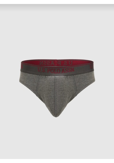 U.S. Polo Assn. Erkek Slip Don Siyah Gri İç Giyim 3 Lü Pamuk Çok Renkli