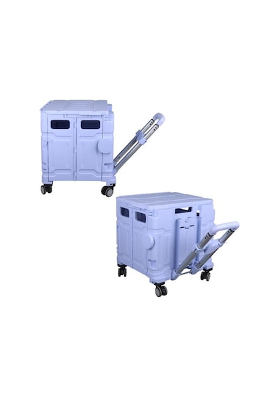 Sunup Sn-26967 Katlanabilir Market Pazar Kamp Tekerlekli Alışveriş Arabası 60kg Kapasiteli