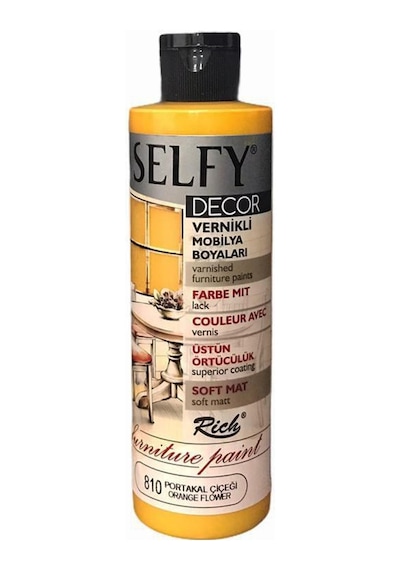 Rich Selfy Decor Vernikli Boya 240Cc - Portakal Çiçeği 810