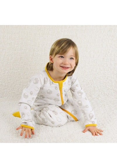 Owli Unisex Uyku Tulumu, Sheep Beyaz - Sarı