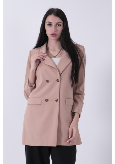 Feminist Bej Astarlı Düğme Kapamalı Blazer Ceket 0105123.55 Bej