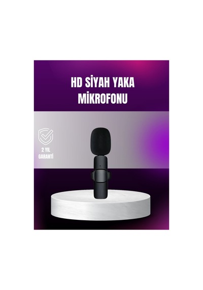 İphone Uyumlu Çift Mikrofonlu Kablosuz Yaka Seti Profesyonel Ses - Hs08371705-8566 Renkli Renkli