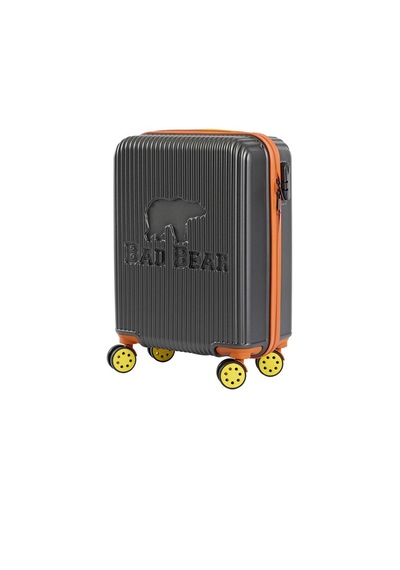 Bad Bear Logo Antrasit Kabin Boy Tekerlekli Abs Valiz 40 Lt. - Antrasit