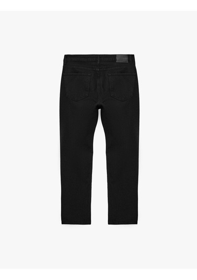 Koton Pamuklu Normal Bel Cepli Straight Fit Jean Pantolon - Mark Jean Siyah 7wam40236nd