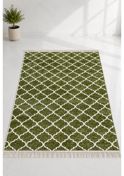 Kilim Paspas Çok Amaçlı Halı Makinede Yıkanabilir Toz Yapmaz Haki