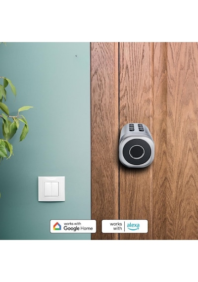Xenon Smart Parmak İzi Şifre Girişli Akıllı Kapı Kilidi - Gümüş