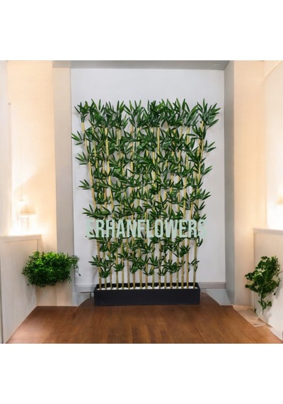 100 Cm Saksıda Yapay Bambu Speratör 10 Adet 150 Cm Bambulu Yeşil