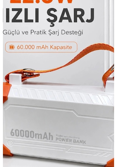 Bay Entegre Kablolu 60000mah 22.5w Hızlı Şarj Powerbank - Çoklu Usb-c Çıkışlı Güç Bankası Bx-313569 Najmaddi Standart