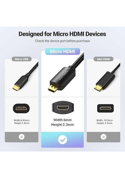 Mikro Hdmı Adaptörü 4k 60hz Mikro Hdmı - Hdmı Adaptörü 3d 1080p Hdmı Tip D - A Mikro Hdmı Adaptör Kablosu Raspberry Pi 4, Gopro 7, 6, 5, Kamera, Odroıd Vb. İle Uyumlu. Siyah Mikro Hdmı Adaptörü 4k 60hz Mikro Hdmı - Hdmı Adaptörü 3d 1080p Hdmı Tip D - A Mikro Hdmı Adaptör Kablosu Raspberry Pi 4, Gopro 7, 6, 5, Kamera, Odroıd Vb. İle Uyumlu. Siyah