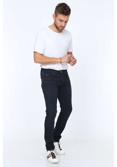Digital Jeans Erkek Slim Fit Dar Kesim Dar Paça Kot Pant Kahverengi Açık Gri