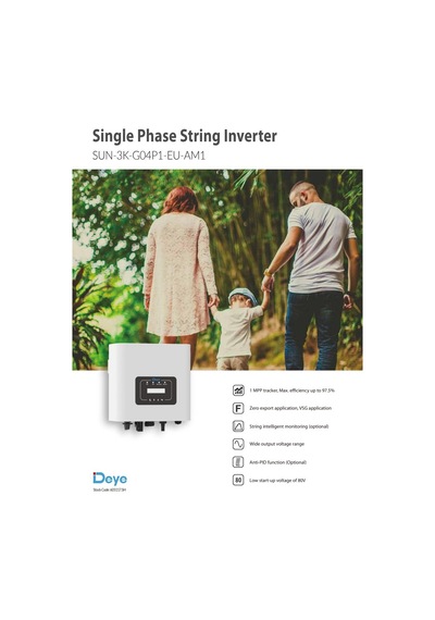Deye 3k Kw Monofaze Akıllı Inverter