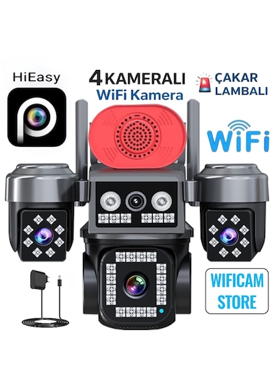4 Kameralı Wi-fi Güvenlik Kamerası Elektrikli