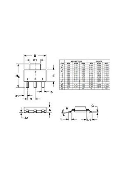 Nsv60601mz4t1g 6a 60v Npn Smd Transistör Sot-223