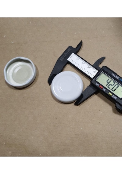 10 Adet 38 Lik Konserve Kavanoz Kapağı Dış Çap 42mm-iç Çap 38mm Cam Şişe Kapağı Silikonlu Metal Ka Diğer