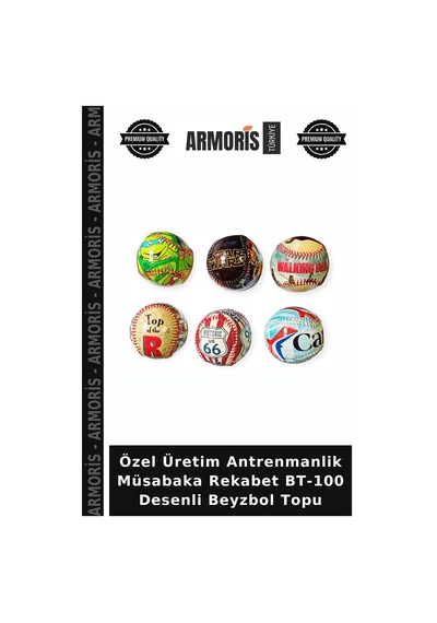 Özel Üretim Antrenmanlik Müsabaka Rekabet Bt-100 Desenli Beyzbol Topu Çok Renkli